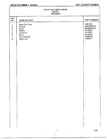 Room Air Conditioner Page 6 parts for Frigidaire Air Conditioner 5367A from AppliancePartsPros.com