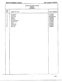 Room Air Conditioner Page 8 parts for Frigidaire Air Conditioner 5367A from AppliancePartsPros.com