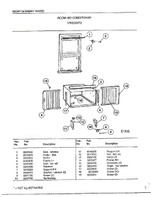 Room Air Conditioner Page 4 parts for Frigidaire Air Conditioner 5367G from AppliancePartsPros.com