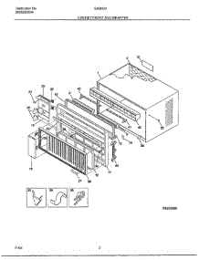 Cabinet Front And Wrapper parts for Frigidaire Air Conditioner 5368000C from AppliancePartsPros.com
