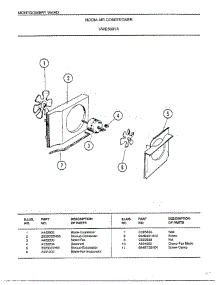 Room Air Conditioner Page 3 parts for Frigidaire Air Conditioner 5601A from AppliancePartsPros.com