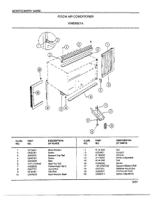 Room Air Conditioner Page 5 parts for Frigidaire Air Conditioner 5601A from AppliancePartsPros.com