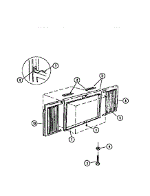 08 - Window Mounting Parts parts for Frigidaire Air Conditioner A08LH5E2 from AppliancePartsPros.com