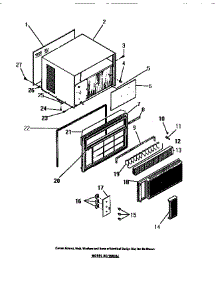 08 - Cabinet, Front parts for Frigidaire Air Conditioner AC15206J from AppliancePartsPros.com