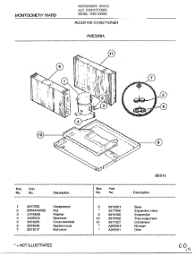 Room Air Conditioner Page 6 parts for Frigidaire Air Conditioner 5288A from AppliancePartsPros.com