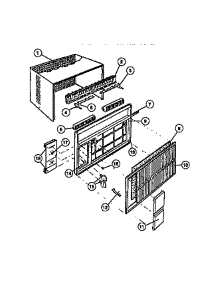 02 - Cabinet Front &  Wrapper parts for Frigidaire Air Conditioner A05LH5N1 from AppliancePartsPros.com