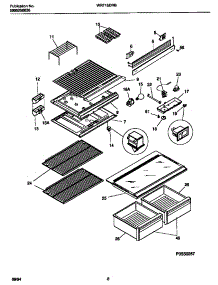 04 - Shelves, Controls, Divider, Mullion parts for Frigidaire Refrigerator WRT15DRBW1 from AppliancePartsPros.com