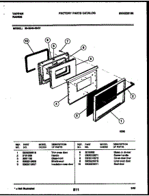 05 - Door Parts parts for Frigidaire Range 30-3649-66-07 from AppliancePartsPros.com