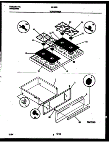 05 - Cooktop And Drawer Parts parts for Frigidaire Range 30-3852-00-03 from AppliancePartsPros.com