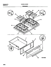 06 - Top / Drawer parts for Frigidaire Range 30-3852-23-04 from AppliancePartsPros.com