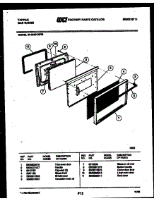 05 - Door Parts parts for Frigidaire Range 30-3350-00-03 from AppliancePartsPros.com