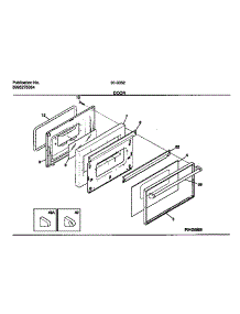 06 - Door parts for Frigidaire Range 30-3352-00-05 from AppliancePartsPros.com
