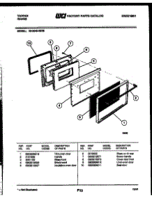 05 - Door Parts parts for Frigidaire Range 30-3649-66-06 from AppliancePartsPros.com
