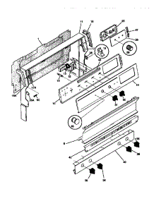 02 - Backguard parts for Frigidaire Range 30-3852-00-05 from AppliancePartsPros.com
