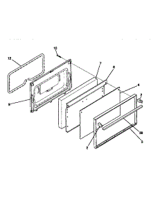 06 - Door parts for Frigidaire Range 30-3852-00-05 from AppliancePartsPros.com