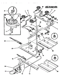 03 - Burner parts for Frigidaire Range 30-4282-00-04 from AppliancePartsPros.com