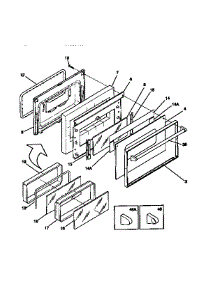 06 - Door parts for Frigidaire Range 30-4282-00-04 from AppliancePartsPros.com