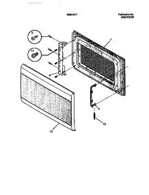 03 - Door parts for Frigidaire Microwave SMS107T1B1 from AppliancePartsPros.com