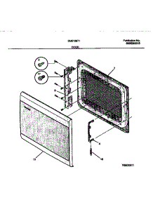 03 - Door parts for Frigidaire Microwave SMS138T1B2 from AppliancePartsPros.com
