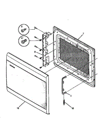 Door parts for Tappan Microwave SMS138T1B2 (941354509) from AppliancePartsPros.com