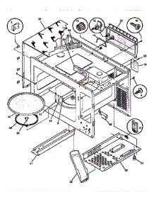 Wrapper / Body parts for Tappan Microwave SMS138T1B2 (941354509) from AppliancePartsPros.com