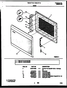 03 - Door Parts parts for Frigidaire Microwave TMS137T1G from AppliancePartsPros.com