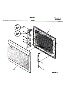 03 - Door parts for Frigidaire Microwave TMS137T1G2 from AppliancePartsPros.com