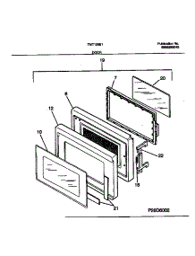 03 - Door parts for Frigidaire Microwave TMT128E1B0 from AppliancePartsPros.com