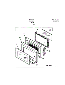 03 - Door parts for Frigidaire Microwave TMT157E1B0 from AppliancePartsPros.com