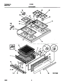 05 - Top / Drawer parts for Frigidaire Range 30-3352-23-04 from AppliancePartsPros.com
