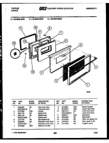 05 - Door Parts parts for Frigidaire Range 30-3649-00-03 from AppliancePartsPros.com
