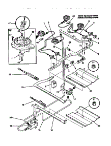 03 - Burner parts for Frigidaire Range 30-3852-23-05 from AppliancePartsPros.com