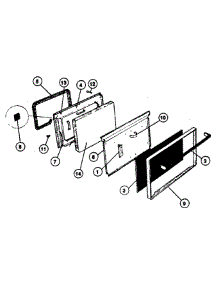 Door parts for Tappan Range 30-3858-10/01 from AppliancePartsPros.com