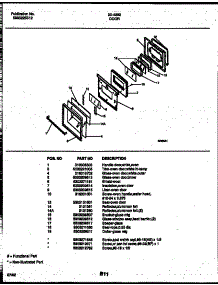 07 - Door Parts parts for Frigidaire Range 30-4282-00-01 from AppliancePartsPros.com