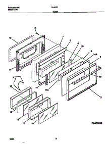 06 - Door parts for Frigidaire Range 30-4382-23-05 from AppliancePartsPros.com
