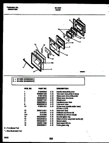 07 - Door Parts parts for Frigidaire Range 30-4952-00-02 from AppliancePartsPros.com