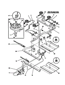 03 - Burner parts for Frigidaire Range 30-4952-00-05 from AppliancePartsPros.com