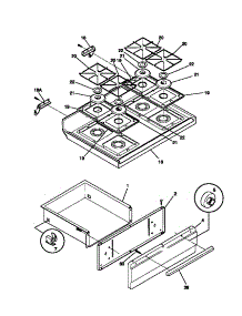 05 - Top / Drawer parts for Frigidaire Range 30-4952-00-05 from AppliancePartsPros.com
