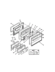 06 - Door parts for Frigidaire Range 30-4952-00-05 from AppliancePartsPros.com