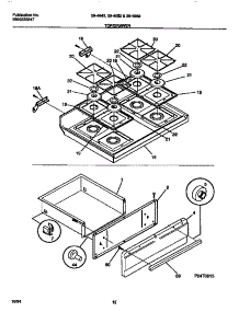 07 - Top / Drawer parts for Frigidaire Range 30-4982-00-03 from AppliancePartsPros.com