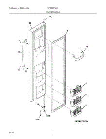 03 - Freezer Door parts for White Westinghouse Refrigerator WRS26MF8JS1 from AppliancePartsPros.com