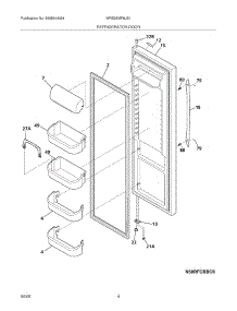05 - Refrigerator Door parts for White Westinghouse Refrigerator WRS26MF8JS1 from AppliancePartsPros.com