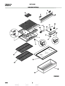 04 - Shelves / Controls parts for Frigidaire Refrigerator WRT13CGBD3 from AppliancePartsPros.com