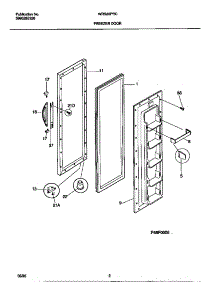 02 - Freezer Door parts for Frigidaire Refrigerator WRS20PRCD1 from AppliancePartsPros.com