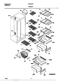 05 - Shelves parts for Frigidaire Refrigerator WRS20PRCD1 from AppliancePartsPros.com