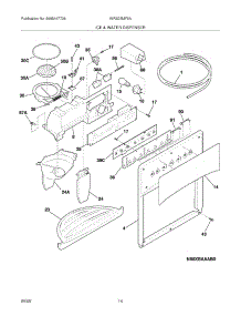 15 - Ice & Water Dispenser parts for White Westinghouse Refrigerator WRS23MF5ASP from AppliancePartsPros.com