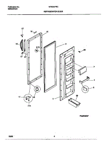 03 - Refrigerator Door parts for Frigidaire Refrigerator WRS20PRCW1 from AppliancePartsPros.com