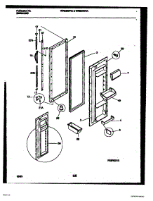 03 - Refrigerator Door Parts parts for Frigidaire Refrigerator WRS22WRAW0 from AppliancePartsPros.com