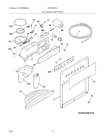 15 - Ice & Water Dispenser parts for White Westinghouse Refrigerator WRS23MF5ASI from AppliancePartsPros.com