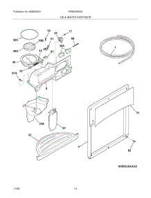 15 - Ice & Water Dispenser parts for White Westinghouse Refrigerator WRS23MW3AQS from AppliancePartsPros.com